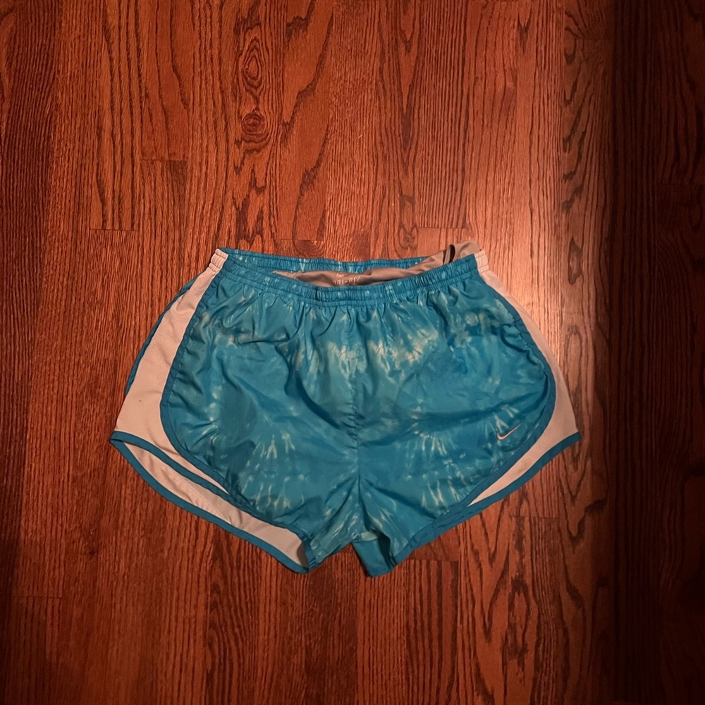 Nike Blue and White Athletic Shorts Lightweight Performance
